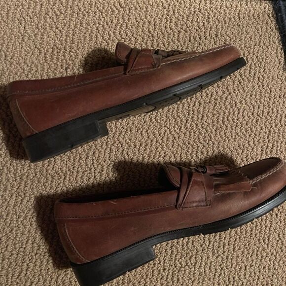 Bass flex men’s brown leather loafers - Picture 6 of 8